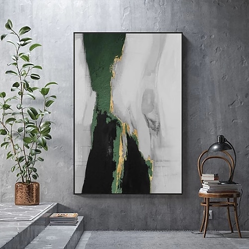 

pittura a olio 100% fatto a mano dipinto a mano arte della parete su tela verticale astratto verde paesaggio contemporaneo moderno decorazione della casa arredamento tela arrotolata senza cornice non