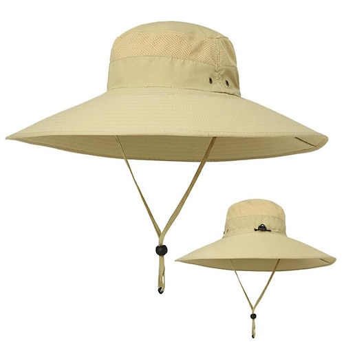 

Men's Women's Sun Hat Fishing Hat Hiking Hat Boonie hat Wide Brim Summer Outdoor UV Sun Protection Breathable Quick Dry Soft Hat Green Light Grey Dark Grey for Fishing Climbing Beach / Lightweight