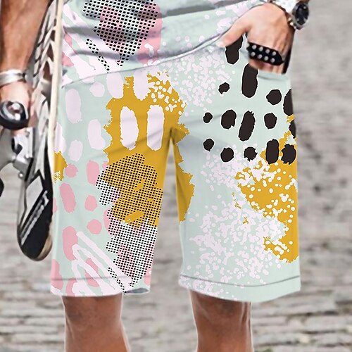 

Men's Casual Fashion Shorts Beach Shorts 3D Print Elastic Drawstring Design Knee Length Pants Daily Holiday Micro-elastic Graphic Graffiti Comfort Soft Mid Waist Blue Gray Purple Light Blue M L XL