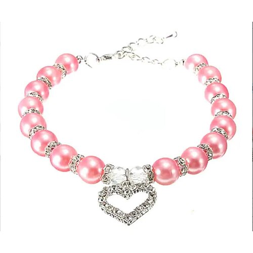 

Gatto Cane Collana Con cuori Di tendenza Matrimonio Abbigliamento per cani Vestiti del cucciolo Abiti per cani Nero / Rosa Viola Blu Costume per ragazza e ragazzo cane Materiale misto S M L