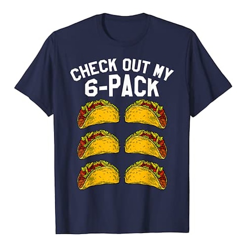 

Inspired by Cinco de Mayo Fiesta 6 Pack Fitness Taco T-shirt Gym Top Back To School Pattern Mexico Independence Day Day of the Dead T-shirt For Men's Women's Unisex Adults' Hot Stamping 100% Polyester