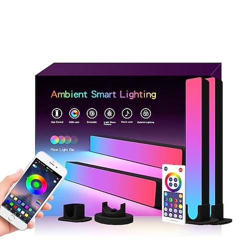 

RGBIC Smart LED Light Bar APP Bluetooth Desktop Background Atmosphere Light Music Sync TV Wall Computer Game Bedroom Night Light