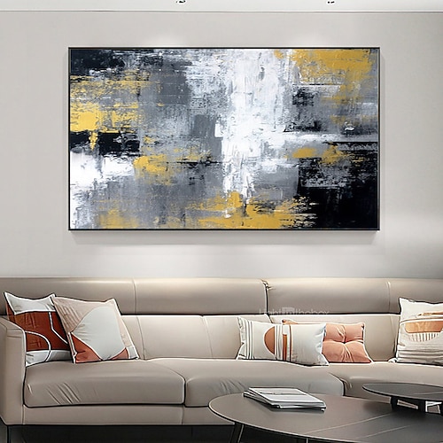 

Oil Painting Hand Painted Horizontal Panoramic Abstract Landscape Modern Rolled Canvas (No Frame)