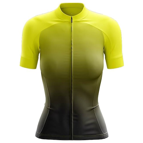 

21Grams Femme Manches Courtes Maillot Velo Cyclisme Violet Rouge Jaune Pente Cyclisme Maillot Sommet VTT Vélo tout terrain Vélo Route Spandex Polyester Séchage rapide Respirable Evacuation de