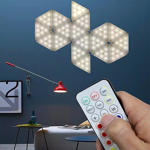 

Luce Del Sensore Di Tocco Led Luci Notturne Triangolo Creativo Colorato Armadio Armadio Camera Da Letto Luce Atmosfera Casa Lampade A Nido D'ape