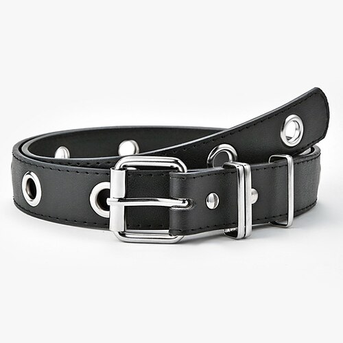 

Women's Unisex PU Buckle Belt PU Leather Prong Buckle Eyelet Casual Classic Gift Daily Black