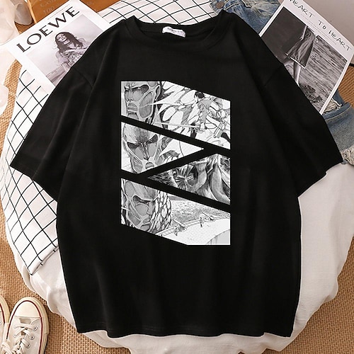 

Inspired by Attack on Titan Eren Jaeger Cosplay Costume T-shirt 100% Polyester Pattern Harajuku Graphic Kawaii T-shirt For Men's / Women's / Couple's