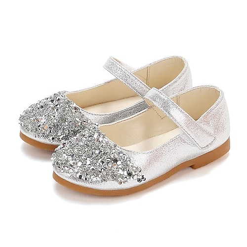 

Girls' Cosplay Shoes Flats Glitters Cosplay Lolita Mary Jane Lolita PU Cosplay Little Kids(4-7ys) School Wedding Party Walking Shoes Outdoor Sequin Magic Tape Rosy Pink Gold Silver Fall Spring Summer