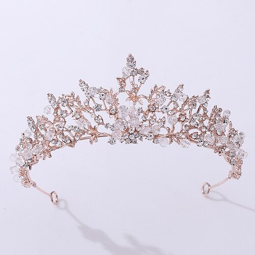 

Crown Tiaras Alloy Wedding Simple With Metal Headpiece Headwear