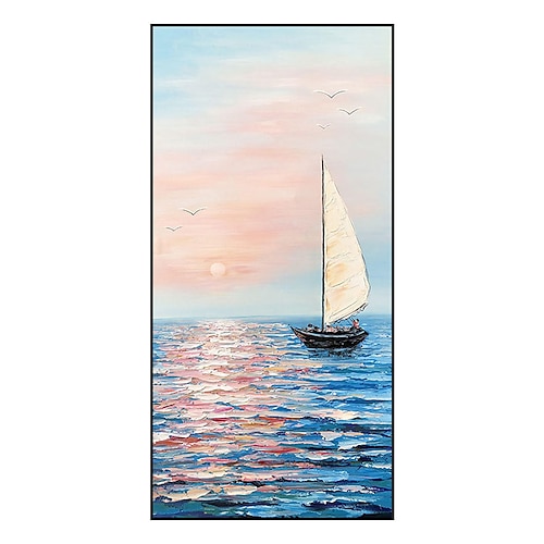 

Oil Painting Handmade Hand Painted Wall Art Modern Abstract Dream Seascape Extra Large Home Decoration Decor Rolled Canvas No Frame Unstretched