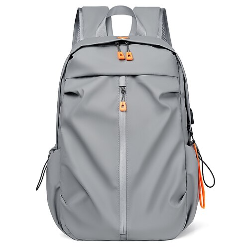 

Men's Backpack Oxford Cloth Nylon Zipper Solid Color Daily Outdoor Black Gray