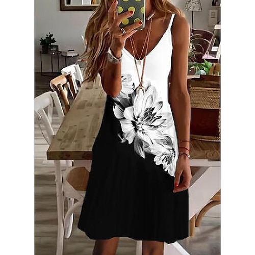 

Women's Casual Dress Midi Dress Black Short Sleeve Floral Hollow Out Spring Summer V Neck Stylish 2023 S M L XL 2XL XXXL