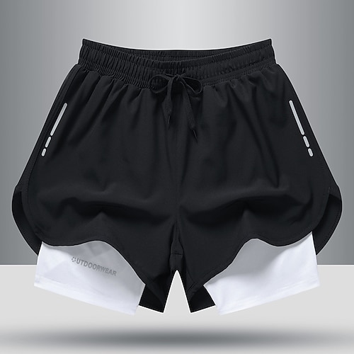 

Men's Chinos Shorts 3 inch Shorts Short Shorts Running Shorts Pocket Drawstring Elastic Waist Letter Comfort Breathable Short Casual Daily Running Casual / Sporty Athletic Black Grey Micro-elastic