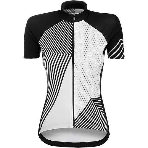 

21Grams Women's Cycling Jersey Short Sleeve Bike Top with 3 Rear Pockets Mountain Bike MTB Road Bike Cycling Breathable Quick Dry Moisture Wicking Reflective Strips Wine Red Black Green Polka Dot