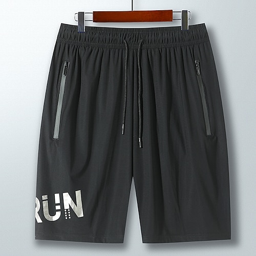 

Men's Casual / Sporty Athletic Chinos Shorts Drawstring Pocket Elastic Waist Short Pants Casual Daily Micro-elastic Letter Comfort Breathable Mid Waist Black Army Green Grey M L XL XXL 3XL