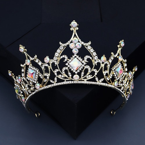 

Crown Tiaras Alloy Wedding Party / Evening Retro With Sparkling Glitter Headpiece Headwear