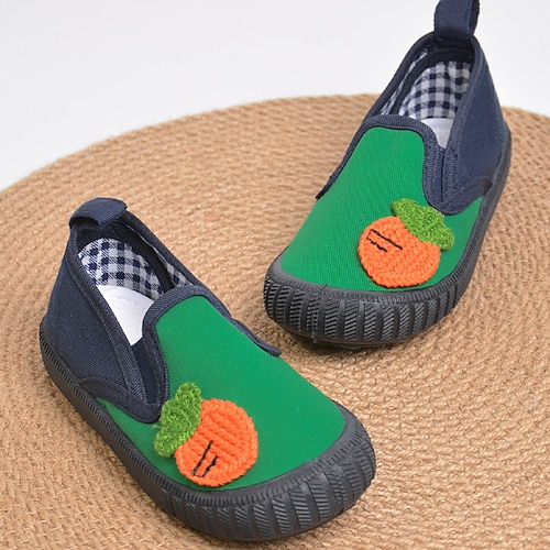 

Boys Girls' Sneakers Sports Outdoors Casual School Shoes Daily Canvas Breathability Non-slipping Little Kids(4-7ys) Casual Daily Leisure Sports Outdoor Embroidery Green Spring Summer