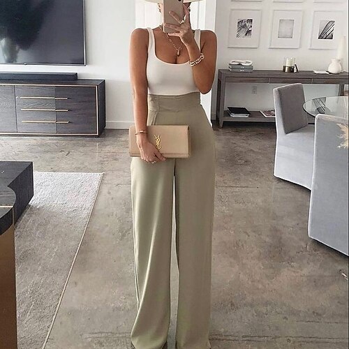 

Women's Jumpsuit Solid Color Casual Casual Daily Regular Fit Sleeveless Green Black Light Brown S M L Spring