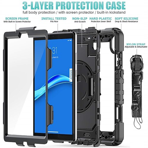 Custodia Con Protezione Schermo Per Lenovo Tab M10 FHD Plus 2nd Gen (TB-X606F/X) - Foto 2