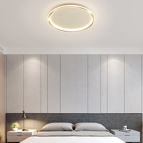 

60 cm Ultra Thin Ceiling Light LED Round Gold Aluminum Nordic Style Dining Room Living Room Restaurant Bedroom 220-240V