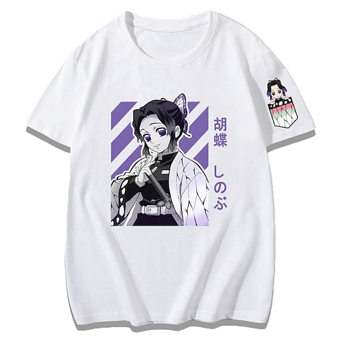 

Inspired by Demon Slayer: Kimetsu no Yaiba Kochou Shinobu T-shirt Cartoon Manga Anime Harajuku Graphic Kawaii T-shirt For Men's Women's Unisex Adults' Hot Stamping 100% Polyester