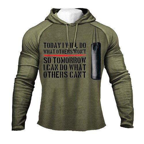 

Per uomo Felpa con cappuccio Felpa con cappuccio pullover Felpa Raglan Nero Verde Grigio Con cappuccio Alfabetico Stampa Sportivo Informale Giornaliero Stampa 3D Streetwear Informale Scarpe sportive
