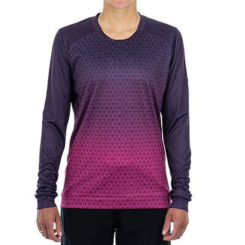 

21Grams Women's Downhill Jersey Long Sleeve Mountain Bike MTB Road Bike Cycling Purple Bike Breathable Quick Dry Moisture Wicking Polyester Spandex Sports Geometry Clothing Apparel / Athleisure