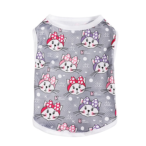 

Pet Vests Dog Clothes Love Heart Star Dog Pattern Pet T-shirts Breathable Sleeveless Puppy Costume Dog Pet Shirts