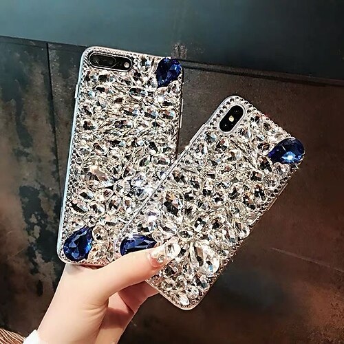 

Phone Case For Apple Back Cover iPhone 13 12 11 Pro Max Mini SE 2020 X XR XS Max 8 7 Plus Shockproof Dustproof Rhinestone Crystal Diamond TPU
