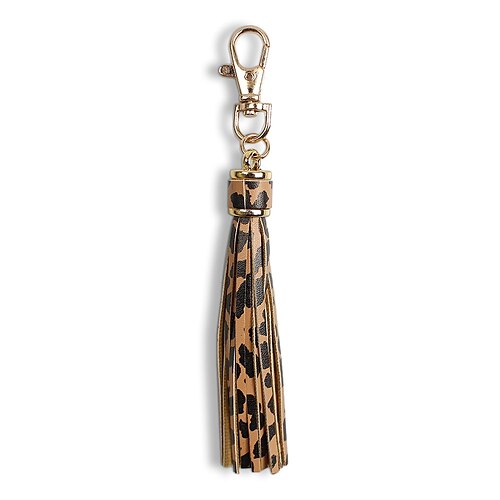 

Women's Girls' Keychains PU Leather / Polyurethane Leather Tassel Gift Casual / Daily Leopard Print White