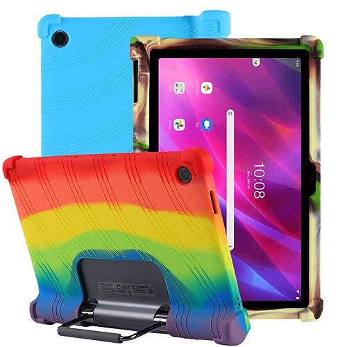 

Tablet Case Cover For Lenovo Tab P11 / Plus Tab P11 Pro Portable with Stand Shockproof Camouflage Solid Colored Silica Gel
