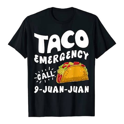 

Inspired by Cinco de Mayo Fiesta Taco Emergency Call 9 Juan Juan T-shirt Gym Top Back To School Pattern Mexico Independence Day Day of the Dead T-shirt For Men's Women's Unisex Adults' Hot Stamping