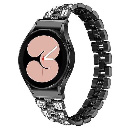 

1 pcs Smart Watch Band for Samsung Galaxy Watch 5 40/44MM Watch 5 Pro 45MM Watch 4 Classic 42/46mm Watch 4 40/44mm 20mm Stainless Steel Rhinestone Smartwatch Strap Bling Diamond Rugged Stainless