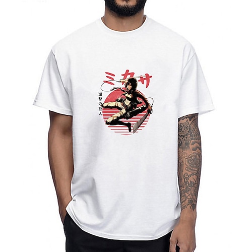 

Inspired by Attack on Titan Eren Jaeger Cosplay Costume T-shirt 100% Polyester Pattern Harajuku Graphic Kawaii T-shirt For Men's / Women's / Couple's