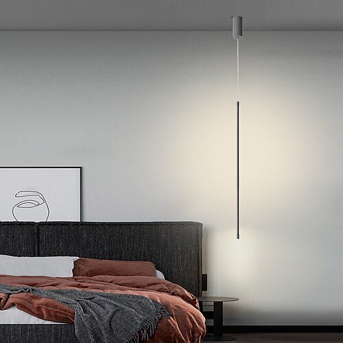 

100 cm enkelt design pendellampe led minimalistisk aluminium nordisk stil soverom nattbord 220-240v