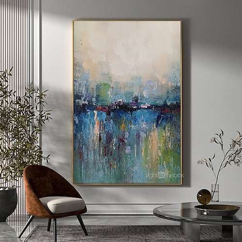 

Oil Painting Hand Painted Horizontal Panoramic Abstract Landscape Modern Stretched Canvas