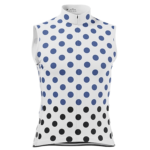 

21Grams Men's Cycling Vest Sleeveless Mountain Bike MTB Road Bike Cycling Green Yellow Red Polka Dot Bike Breathable Quick Dry Moisture Wicking Reflective Strips Back Pocket Polyester Spandex Sports