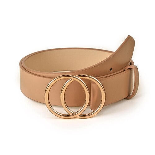 

Women's PU Buckle Belt Tool Belt PU Leather O-ring Buckle Geometric O-ring Classic Cowboy Daily Holiday Brown