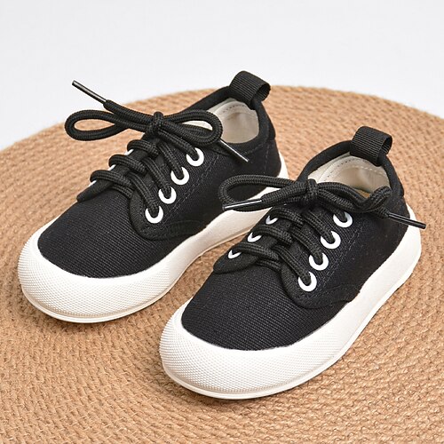 

Boys Girls' Sneakers Sports Outdoors Casual School Shoes Daily Canvas Breathability Non-slipping Little Kids(4-7ys) Casual Daily Fitness Cross Training Shoes Outdoor Black Red Spring Summer