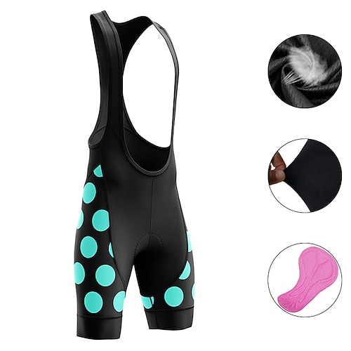 

21Grams Women's Cycling Bib Shorts Bike Bib Shorts Mountain Bike MTB Road Bike Cycling Sports Dot 3D Pad Cycling Breathable Quick Dry Black Polyester Spandex Clothing Apparel Bike Wear / Stretchy