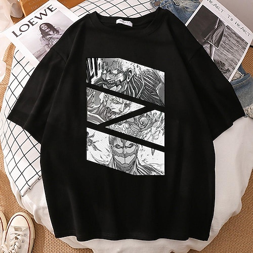 

Inspired by Attack on Titan Eren Jaeger Cosplay Costume T-shirt 100% Polyester Pattern Harajuku Graphic Kawaii T-shirt For Men's / Women's / Couple's