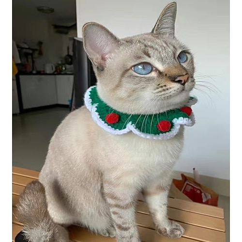 

Pets Collar Cute and Cuddly Decoration Safety Outdoor Cotton Green Light Pink Red 1pc