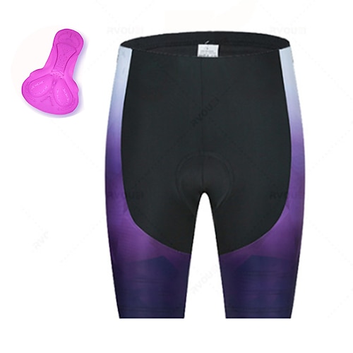 

21Grams Women's Bike Shorts Cycling Shorts Bike Padded Shorts / Chamois Mountain Bike MTB Road Bike Cycling Sports Gradient 3D Pad Cycling Breathable Quick Dry Purple Polyester Spandex Clothing