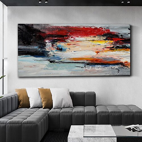 

Handmade Oil Painting CanvasWall Art Decoration Abstract Knife Painting Landscape Dusk for Home Decor Rolled Frameless Unstretched Painting