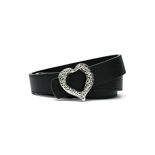 

Women's Unisex PU Buckle Belt PU Leather Prong Buckle Heart Casual Classic Party Daily Black Red Brown Beige