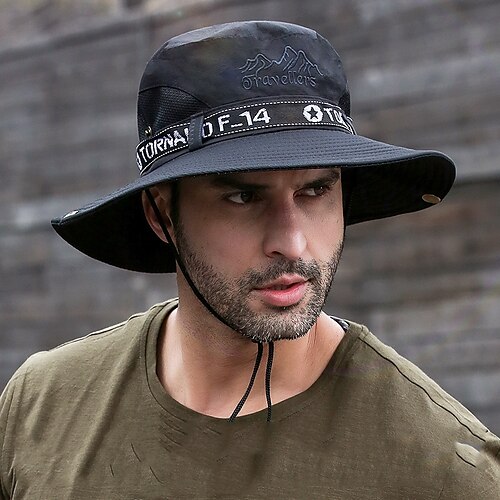 

Men's Women's Sun Hat Fishing Hat Hiking Hat Boonie hat Wide Brim Summer Outdoor Waterproof UV Sun Protection Breathable Quick Dry Hat Green Blue khaki for Fishing Climbing Beach / Lightweight