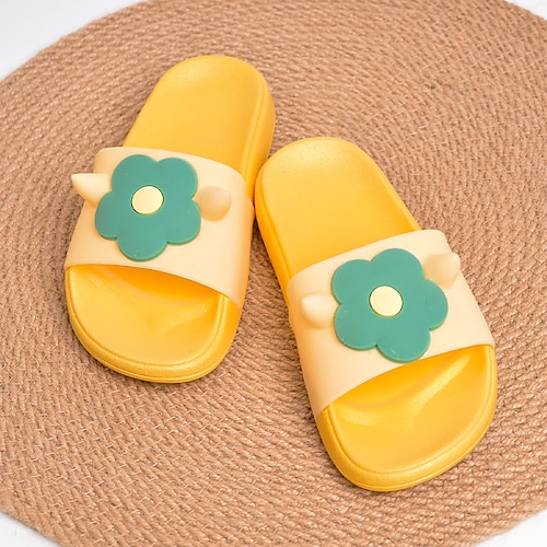 

Boys Girls' Slippers Flip-Flops Sports Outdoors Casual Daily PVC Fast Dry Non-slipping Slippers Little Kids(4-7ys) Casual Daily Beach Indoor Flower Pink Yellow Summer