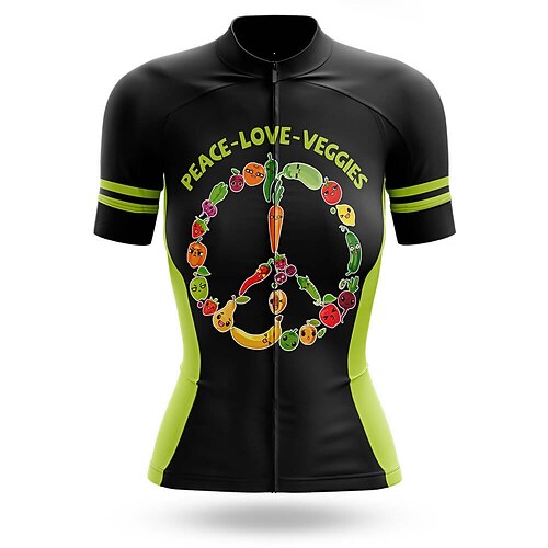 

21Grams Women's Cycling Jersey Short Sleeve Bike Top with 3 Rear Pockets Mountain Bike MTB Road Bike Cycling Breathable Quick Dry Moisture Wicking Reflective Strips Black Graphic Polyester Spandex
