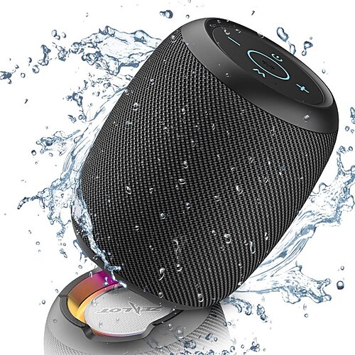 

Bluetooth Speaker ZEALOT S53 Portable Bluetooth Speaker with Lights Rich Stereo Bass IP67 Waterproof Outdoor Speaker Wireless Speaker 24H Playtime Dual Pairing for Beach Travel Hiking