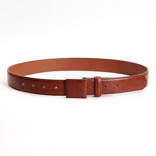 

Women's PU Buckle Belt PU Leather Metal Bucke Geometric Gothic Cowboy Daily Work Brown